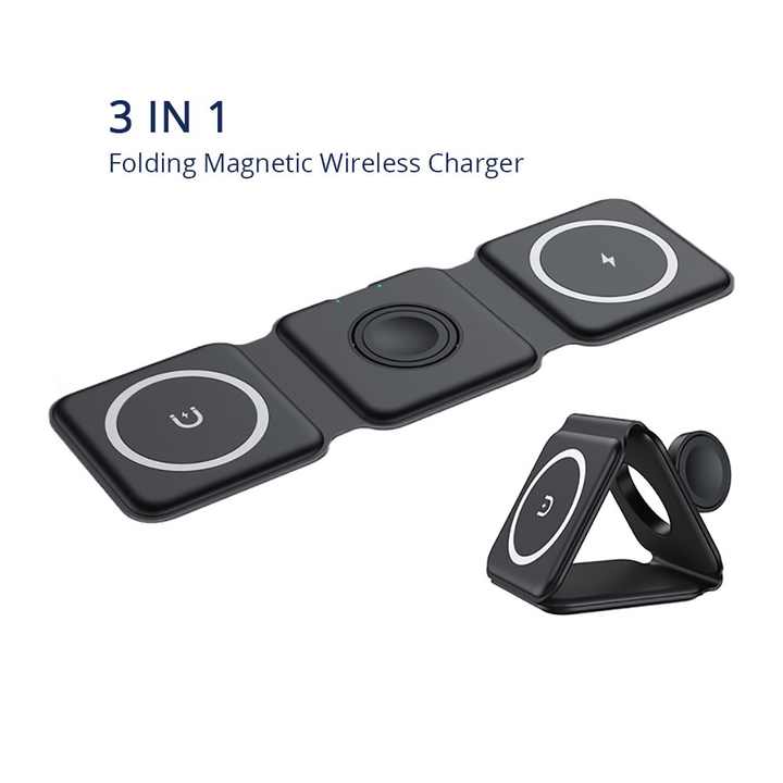 3 in 1 Foldable MagSafe Wireless Charger for iPhones | AirPods | Apple Watches