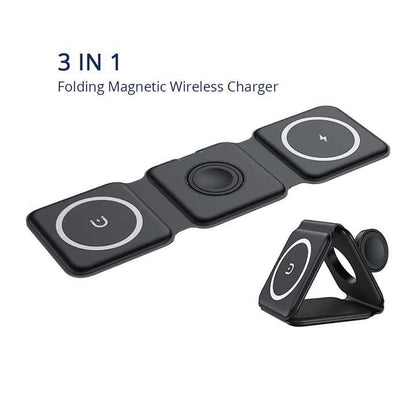 3 in 1 Foldable MagSafe Wireless Charger for iPhones | AirPods | Apple Watches