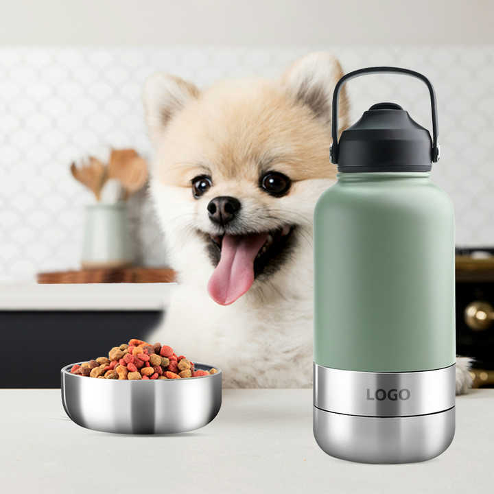 3-In-1 Style 32oz Portable Stainless Steel Pet Feeder